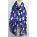 multi-color animal scarf shawl hedgehog pattern viscose scarf